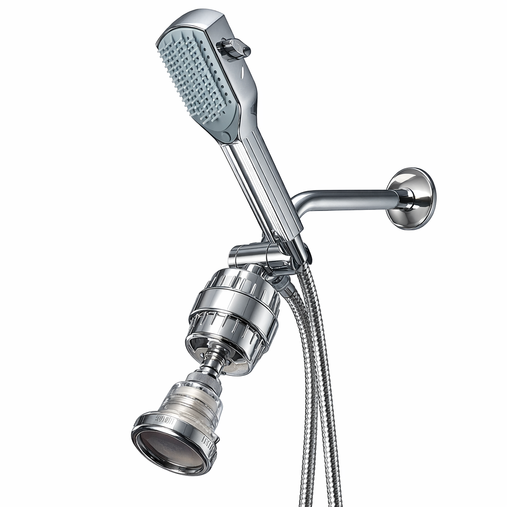 Système de douche double Detangler chromé