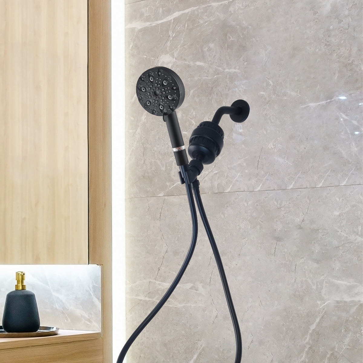Couche de douche haute pression à 9 mode Mineralstream Luxe 9 Mode (filtré)