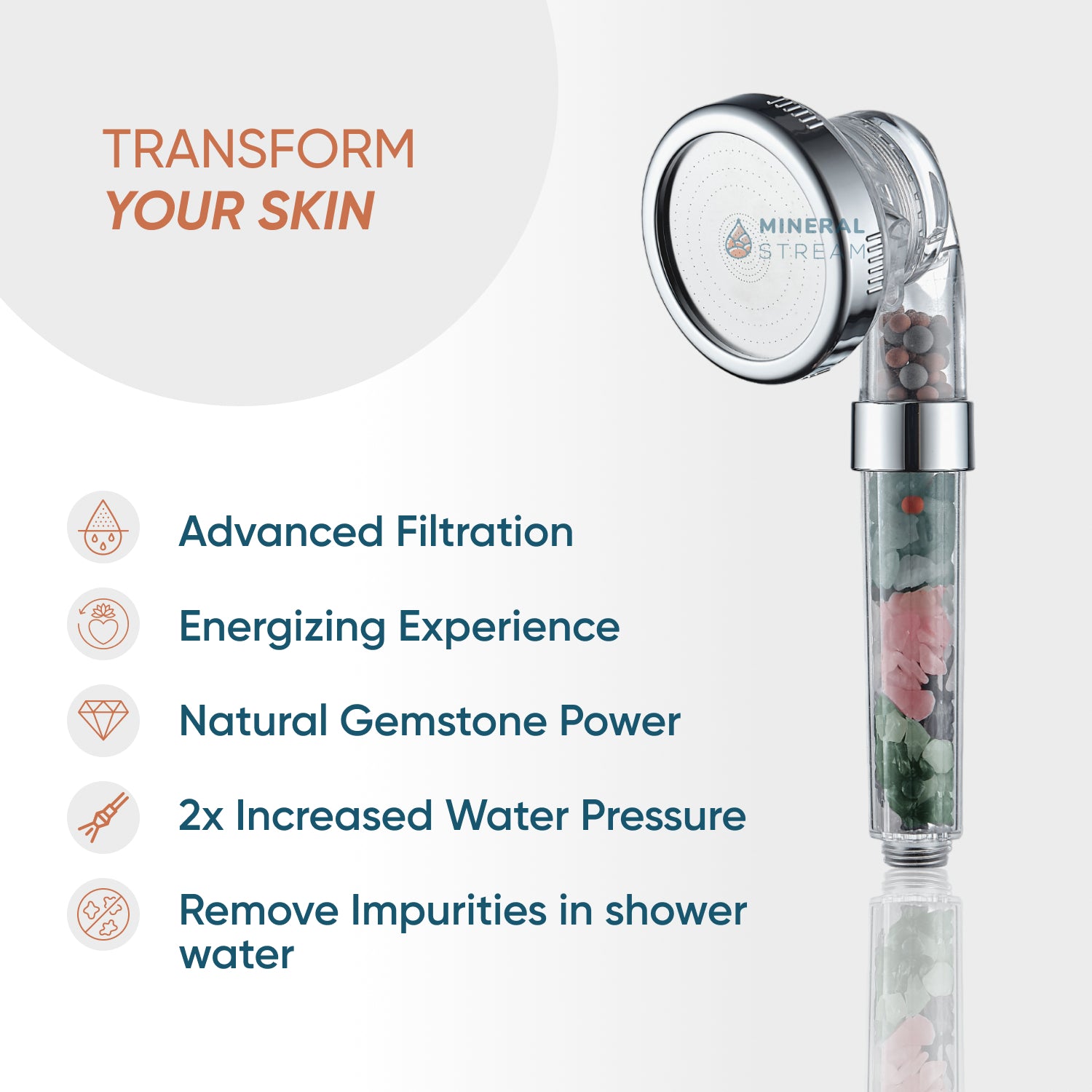 Pommeau de douche MineralStream™ Chakra