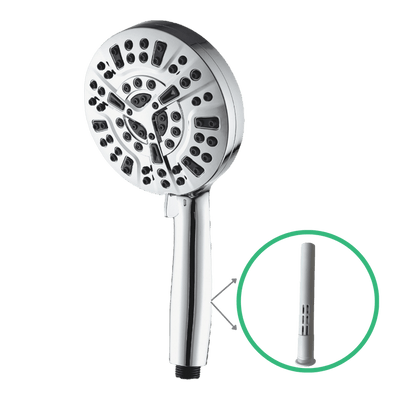 MineralStream Luxe 10 Mode filtered shower head, chrome finish