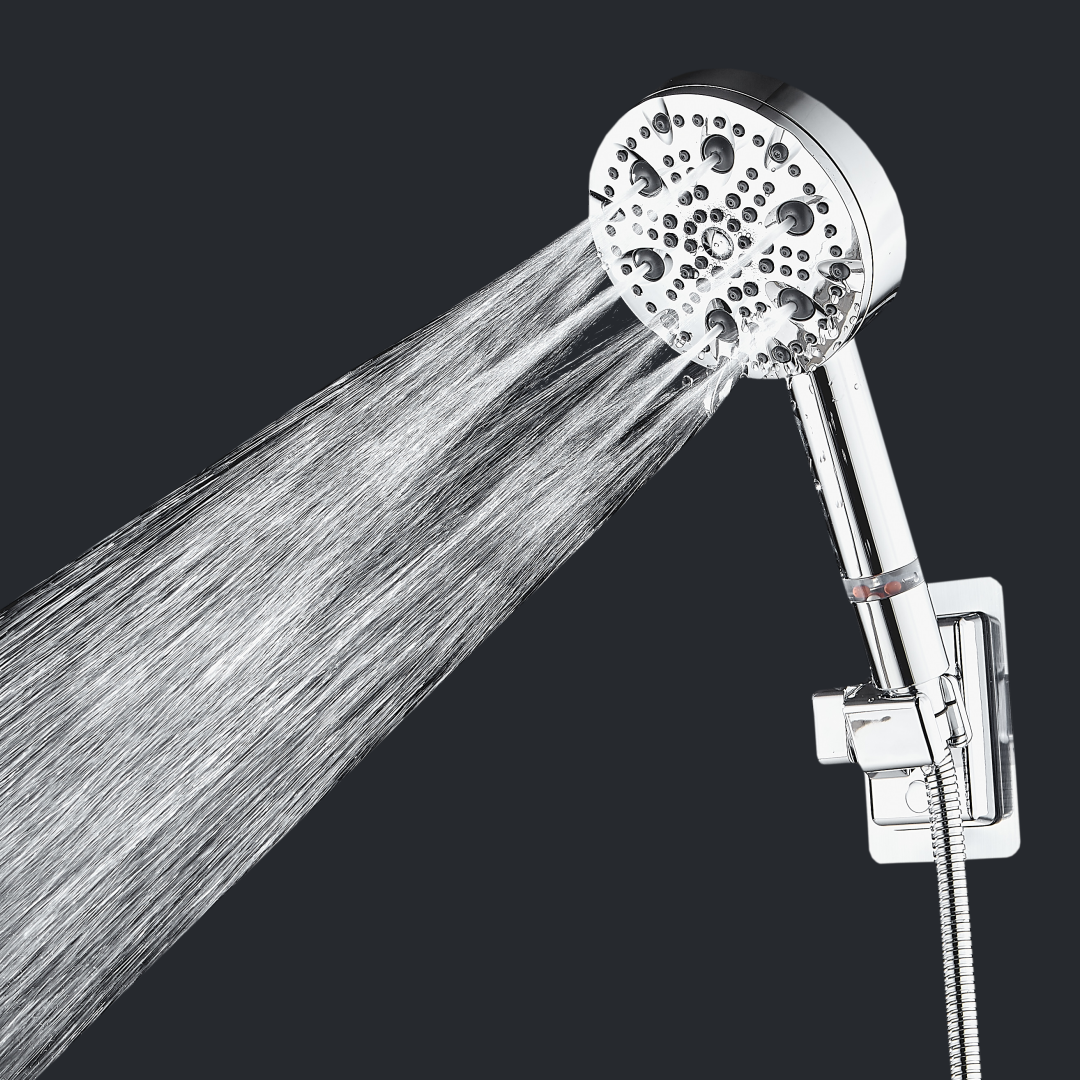 Pomme de douche haute pression MineralStream Luxe 9 modes (filtrée)