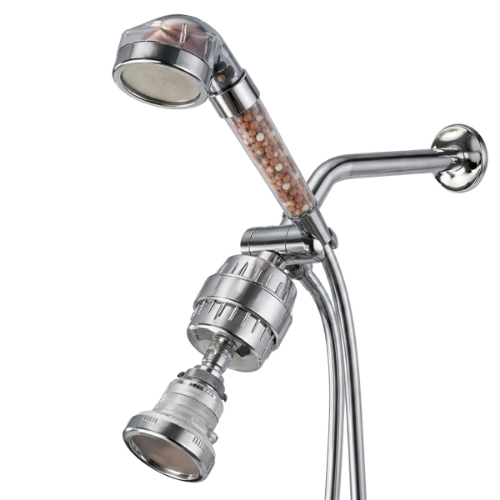 DEUX POMMEAUX DE DOUCHE, DOUBLE FILTRATION