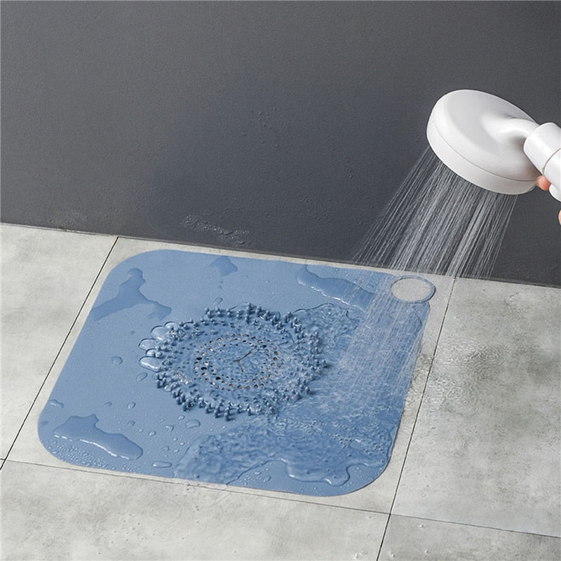 4 PCS Shower Drain Hair Catcher with Large Sucker - Upgrade Smile Face  Design, Large Square Silicone Shower Drain Cover Suit for Bathtub,  Bathroom